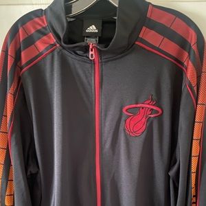Adidas Miami Heat NBA Zip Up Track Jacket Adult L